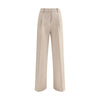 True Royal Beige Wool Casual Pants