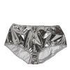 Dolce & Gabbana Silver Metallic High Waist Bikini Bottom Women  Underwear