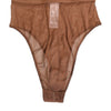 Dolce & Gabbana Brown Sheer Mesh High Waist Briefs Underwear