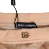Dolce & Gabbana Beige Sheer Mesh High Waist Panty Underwear