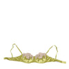 Dolce & Gabbana Lime Green Silk Satin Lace Padded Balconnet Underwear