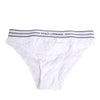 Dolce & Gabbana White Lace Slip Brief Logo Waistband Underwear