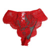 Dolce & Gabbana Red Floral Lace Sheer Briefs Women Underwear