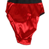 Dolce & Gabbana Red Satin High-Waist Briefs Logo Women Underwear