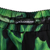 Dolce & Gabbana Black Green Tropical Print Lace Underwear