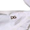 Dolce & Gabbana White Side Tie Logo Bikini Bottom Underwear