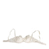 Dolce & Gabbana White Silk Satin Balconnet Lingerie Bra Underwear