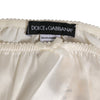 Dolce & Gabbana White Silk Satin Lingerie Panty  Underwear