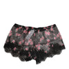 Dolce & Gabbana Black Pink Floral Lace Mesh Lingeri Underwear