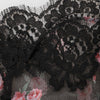 Dolce & Gabbana Black Pink Floral Lace Mesh Lingeri Underwear