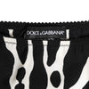 Dolce & Gabbana Black White Zebra Print Slip Briefs Underwear