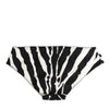 Dolce & Gabbana Black White Zebra Print Slip Briefs Underwear