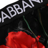 Dolce & Gabbana Black Floral Print High Waist Sheer Mesh Underwear