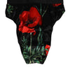 Dolce & Gabbana Black Floral Print High Waist Sheer Mesh Underwear