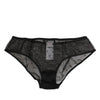 Dolce & Gabbana Black Sheer Mesh Lace Polka Dot Logo Underwear