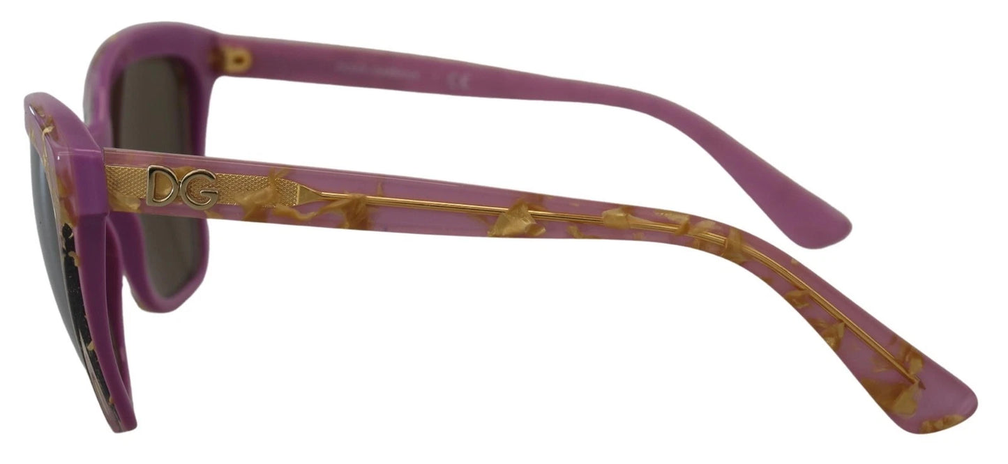Dolce &amp; Gabbana DG4251 Sonnenbrille mit roségoldenem Vollrand und rechteckigem Rahmen