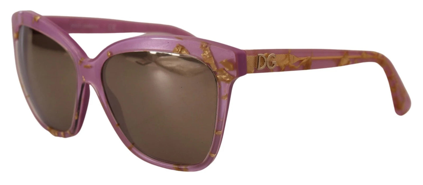 Dolce &amp; Gabbana DG4251 Sonnenbrille mit roségoldenem Vollrand und rechteckigem Rahmen