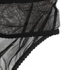 Dolce &amp; Gabbana Bikini-Slip aus schwarzem, transparentem Mesh-Spitzenunterwäsche