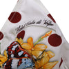 Dolce & Gabbana White Red Polka Dot Floral Print Triangle