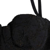 Dolce & Gabbana Black Polyester Embroidered Underwire Bra Underwear