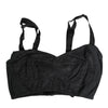 Dolce &amp; Gabbana Bustier-BH aus schwarzem Stretch-Nylon