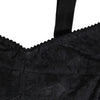 Dolce &amp; Gabbana Bustier-BH aus schwarzem Stretch-Nylon