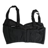 Dolce &amp; Gabbana Bustier-BH aus schwarzem Stretch-Nylon