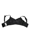 Dolce &amp; Gabbana Bustier-BH aus schwarzem Stretch-Nylon