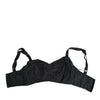 Dolce &amp; Gabbana Bustier-BH aus schwarzem Stretch-Nylon