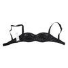 Dolce &amp; Gabbana Schwarzer Seidensatin Bügelloser Dessous-BH Unterwäsche