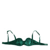 Dolce & Gabbana Green Satin Semi-Padded Underwire Musk Underwear