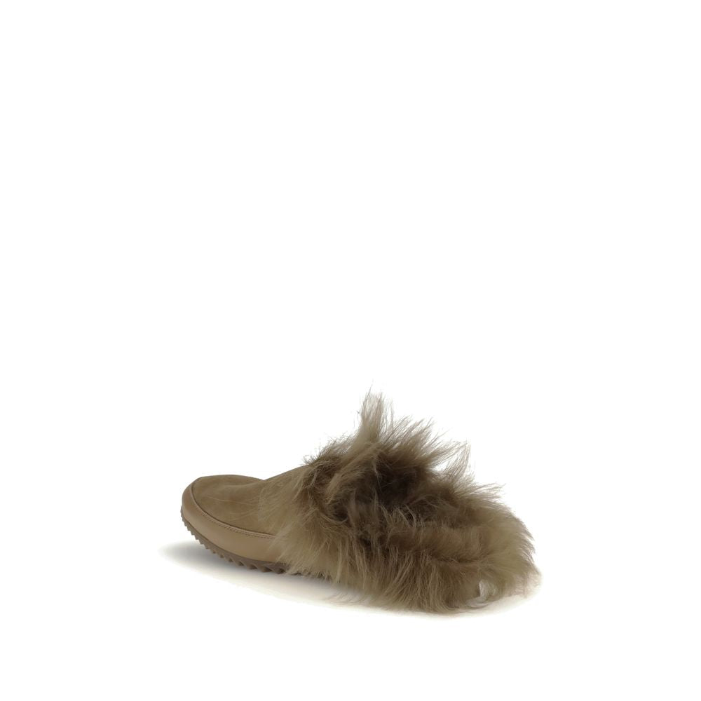 Pedro García Beige Gummipantoletten