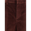 Brunello Cucinelli Bordeaux Cotton Casual Pants