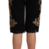 Dolce & Gabbana Black Lace Gold Baroque SPECIAL PIECE Shorts