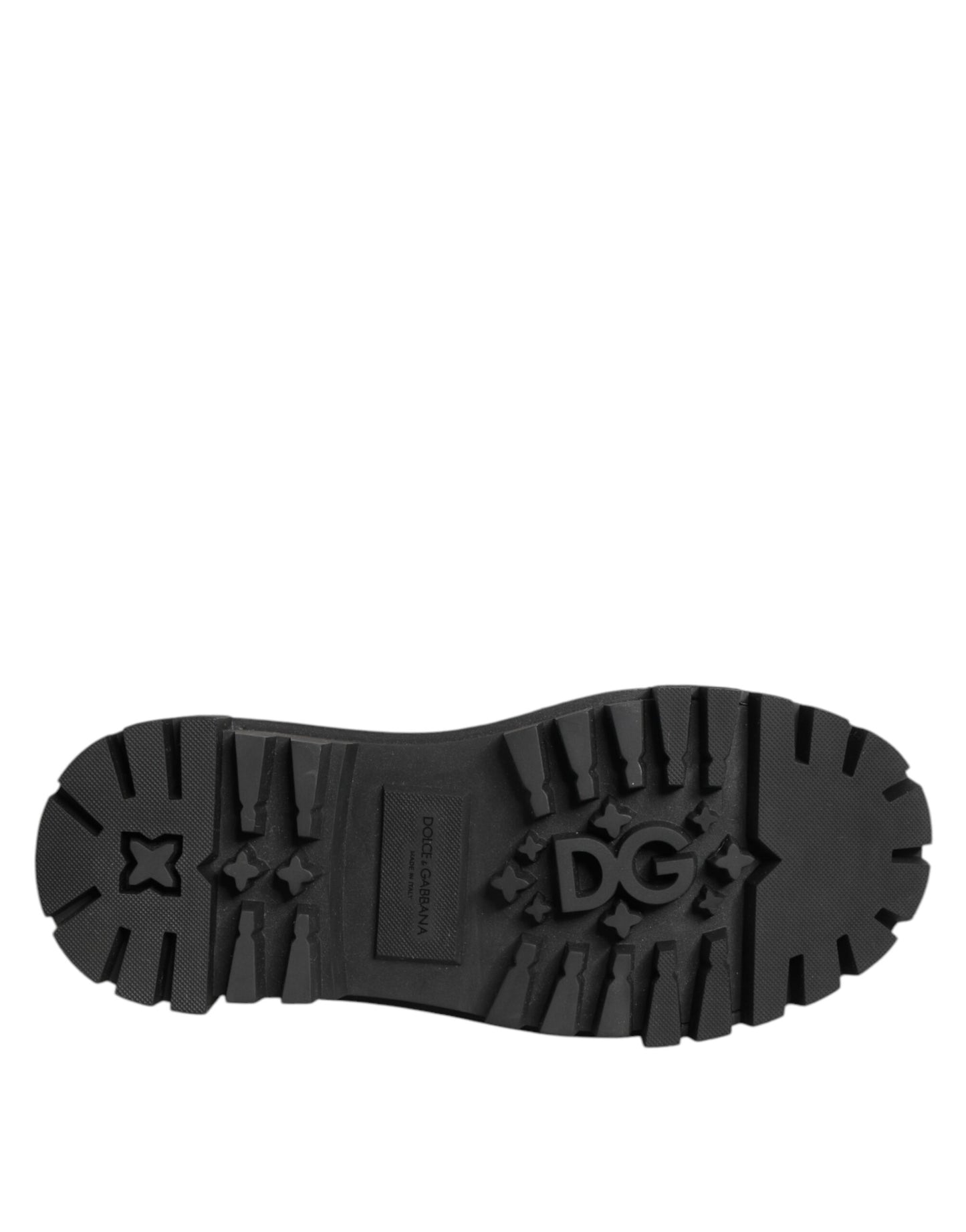 Dolce &amp; Gabbana Schwarze Leder-Derby-Schuhe mit Schmucksteinen