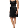 Dolce & Gabbana Black Silk Blend Lace Trim Sleeveless Mini Dress