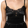 Dolce & Gabbana Black Silk Blend Lace Trim Sleeveless Mini Dress