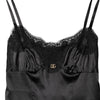 Dolce & Gabbana Black Silk Blend Lace Trim Sleeveless Mini Dress