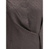 Fendi Brown Silk Dress Shirt