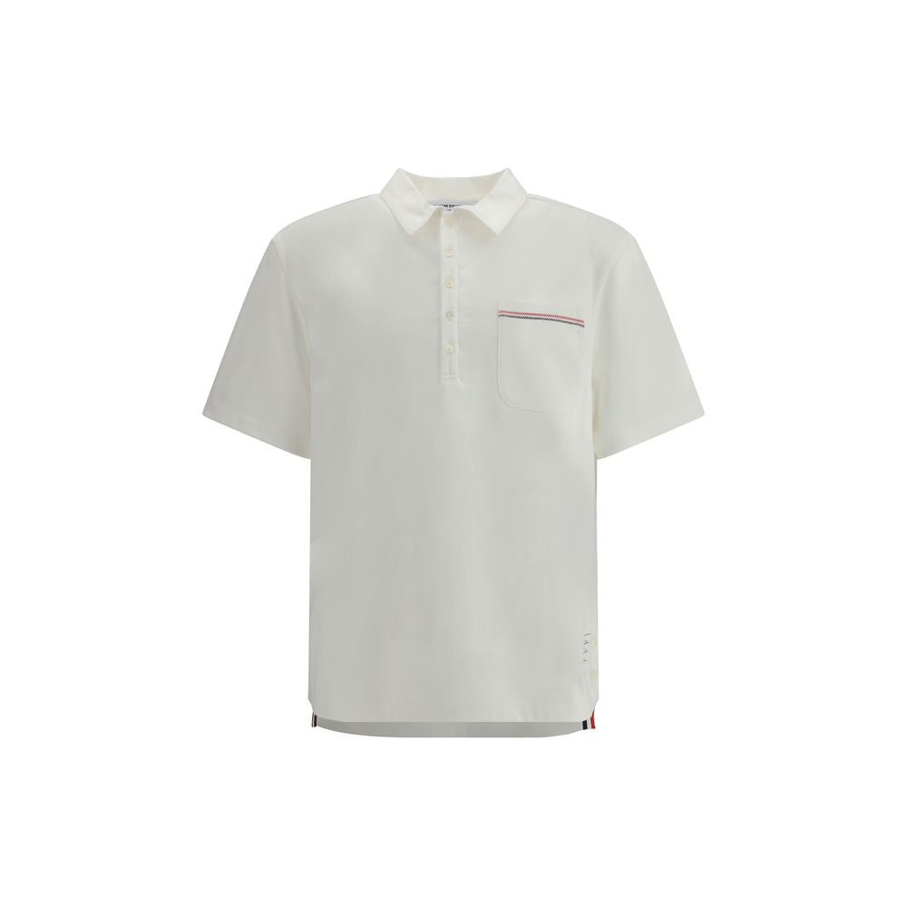 Thom Browne Polohemd aus weißer Baumwolle