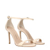 Stuart Weitzman Beige Leather Stiletto Heel Sandals