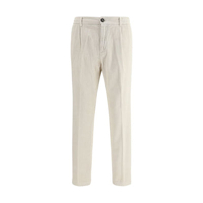 Cruna White Cotton Casual Pants