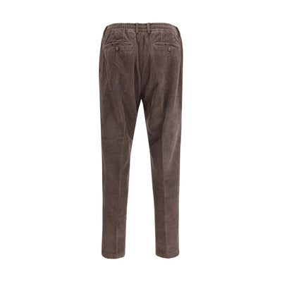 Cruna Brown Cotton Casual Pants
