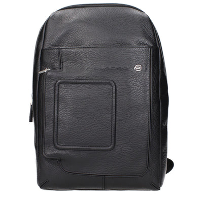 Piquadro Black Leather Crossbody Bag