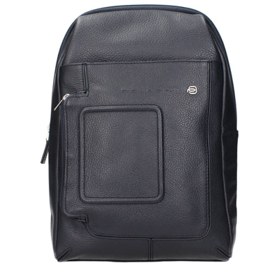 Piquadro Blue Leather Crossbody Bag