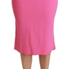 Dolce & Gabbana Pink High Waist Pencil Cut Midi Skirt