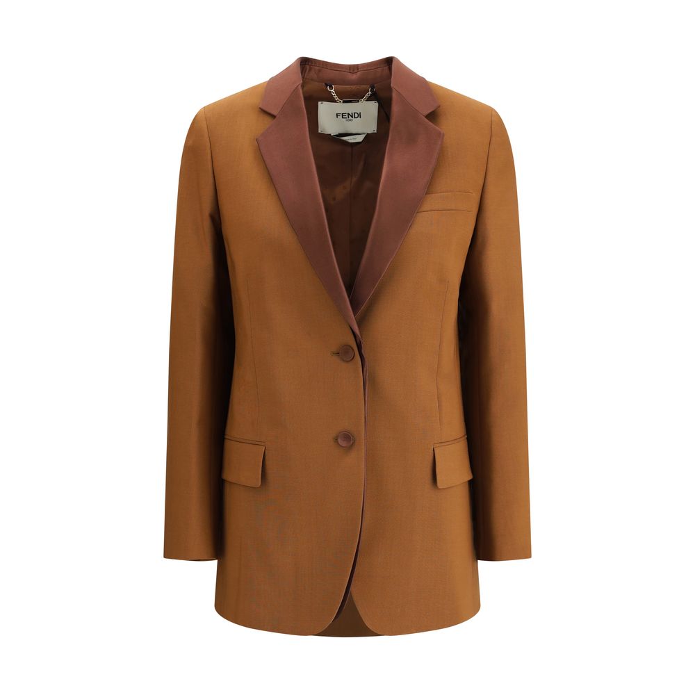 Fendi Blazer aus brauner Wolle