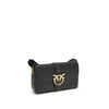 PINKO Black Calf Leather Bos Taurus Shoulder Bag