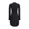 Courrèges Black Viscose Casual Dress