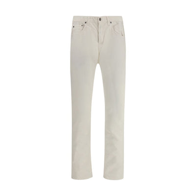 PT Torino White Cotton Casual Pants